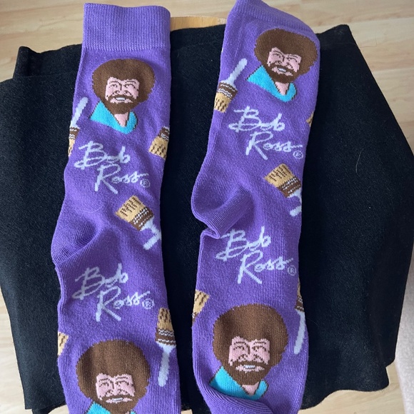 Bob Ross Mens Crew Socks Two Pairs - Picture 3 of 4